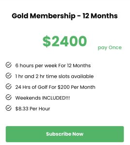 Gold 12 month membership for $2400