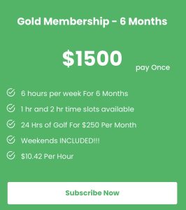 Gold 6 month membership for $1500